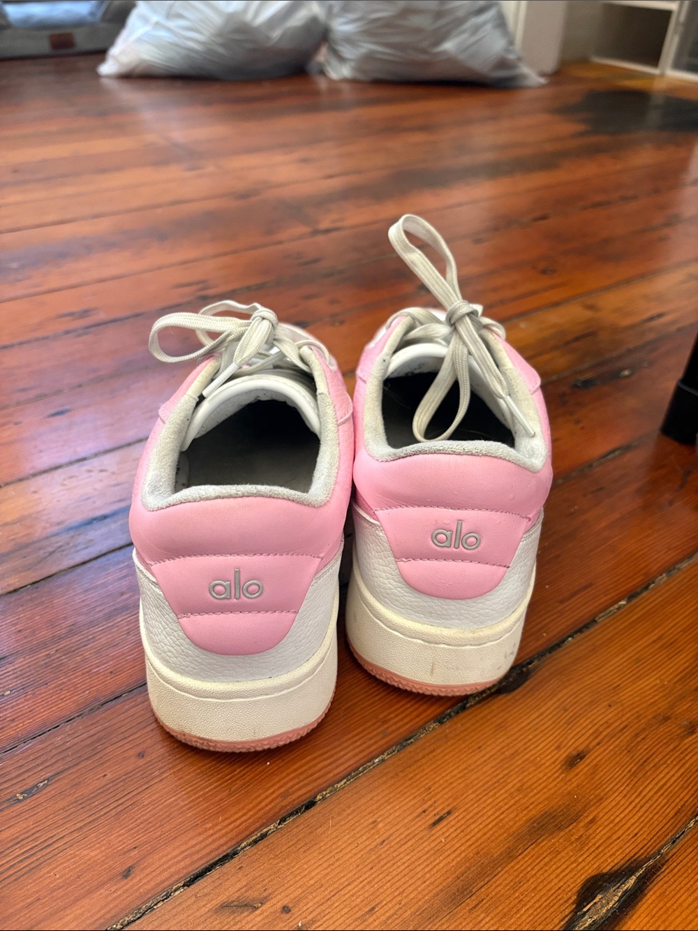 ALO Yoga Pink and White Low-Top Sneakers - Picture 3 of 3